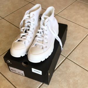 Brand new lugged high top converse